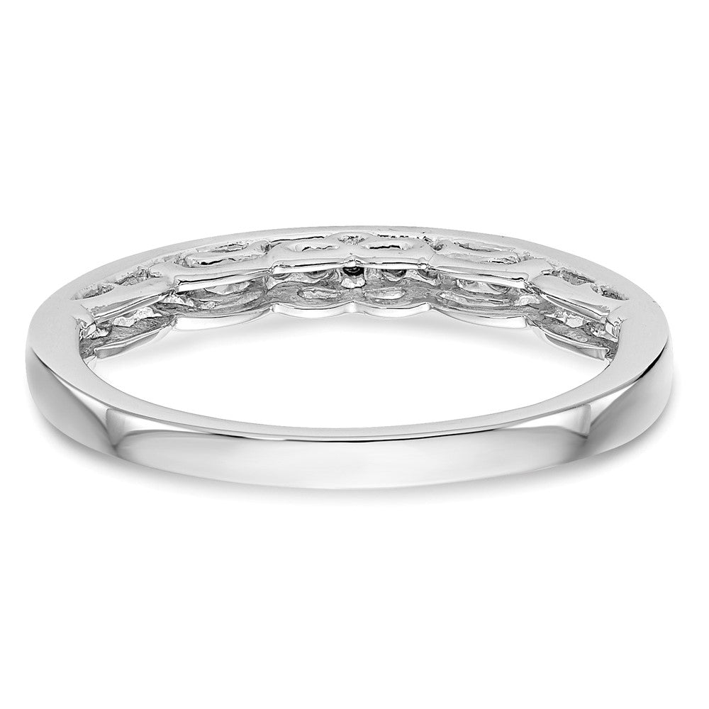 14K White Gold 1/10 carat Diamond Complete Wedding Band