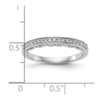 14K White Gold 1/10 carat Diamond Complete Wedding Band