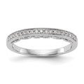 14K White Gold 1/10 carat Diamond Complete Wedding Band