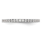 14K White Gold 1/5 carat Diamond Complete Wedding Band