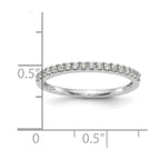 14K White Gold 1/5 carat Diamond Complete Wedding Band