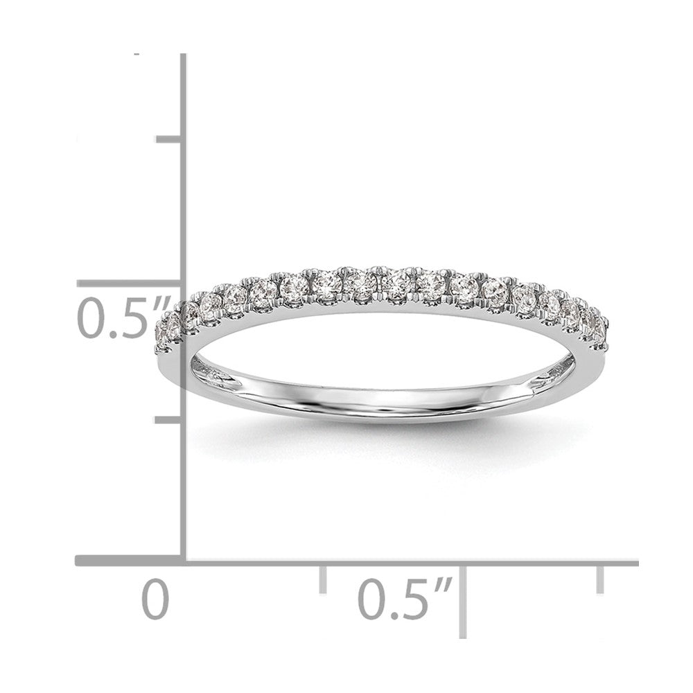 14K White Gold 1/5 carat Diamond Complete Wedding Band