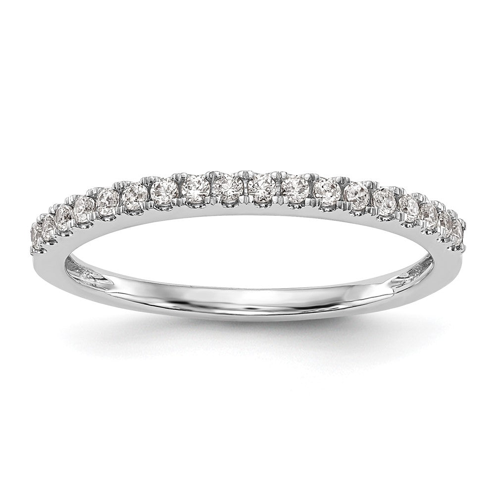 14K White Gold 1/5 carat Diamond Complete Wedding Band