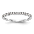 14K White Gold 1/5 carat Diamond Complete Wedding Band
