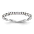 14K White Gold 1/5 carat Diamond Complete Wedding Band
