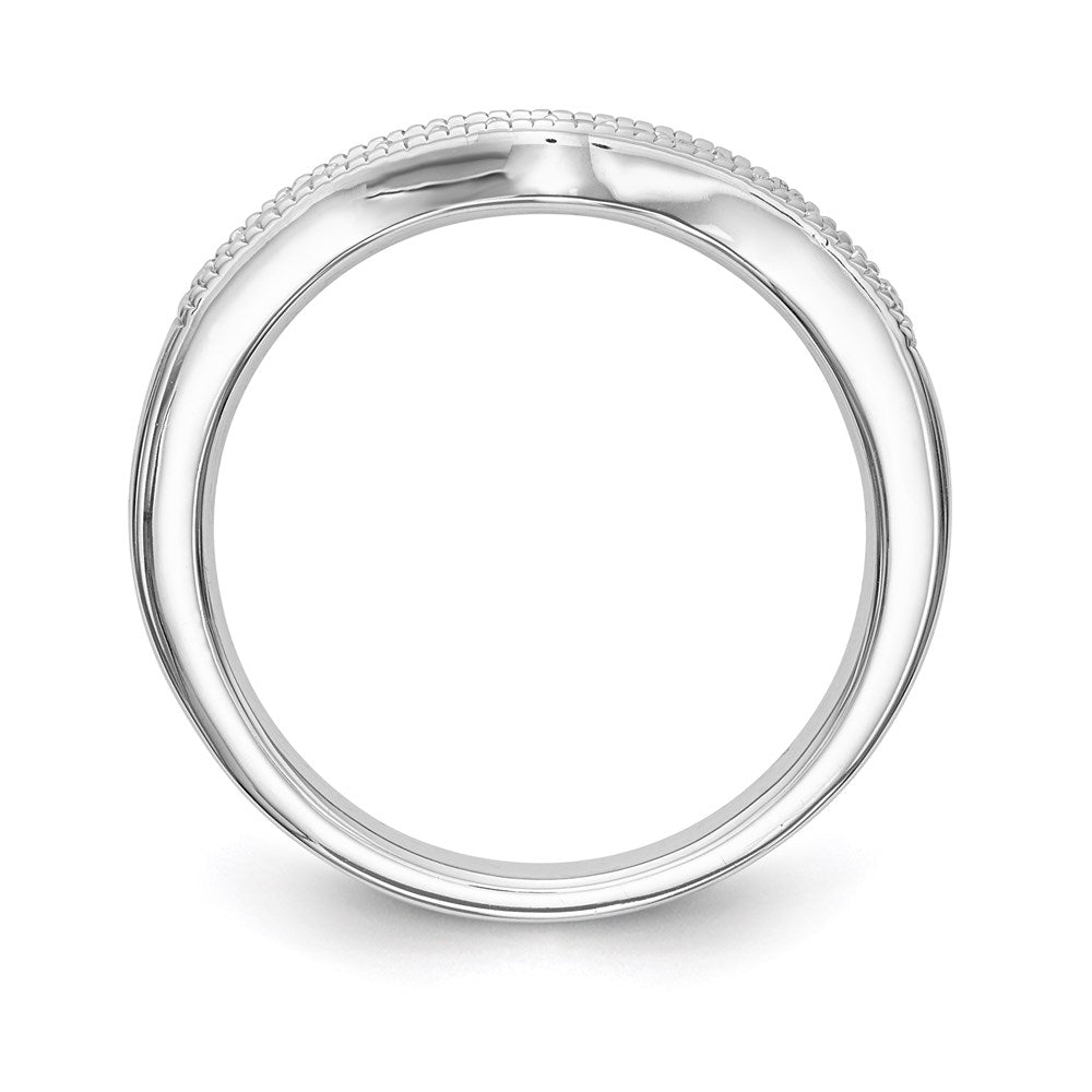 14K White Gold Round Diamond Wedding Band