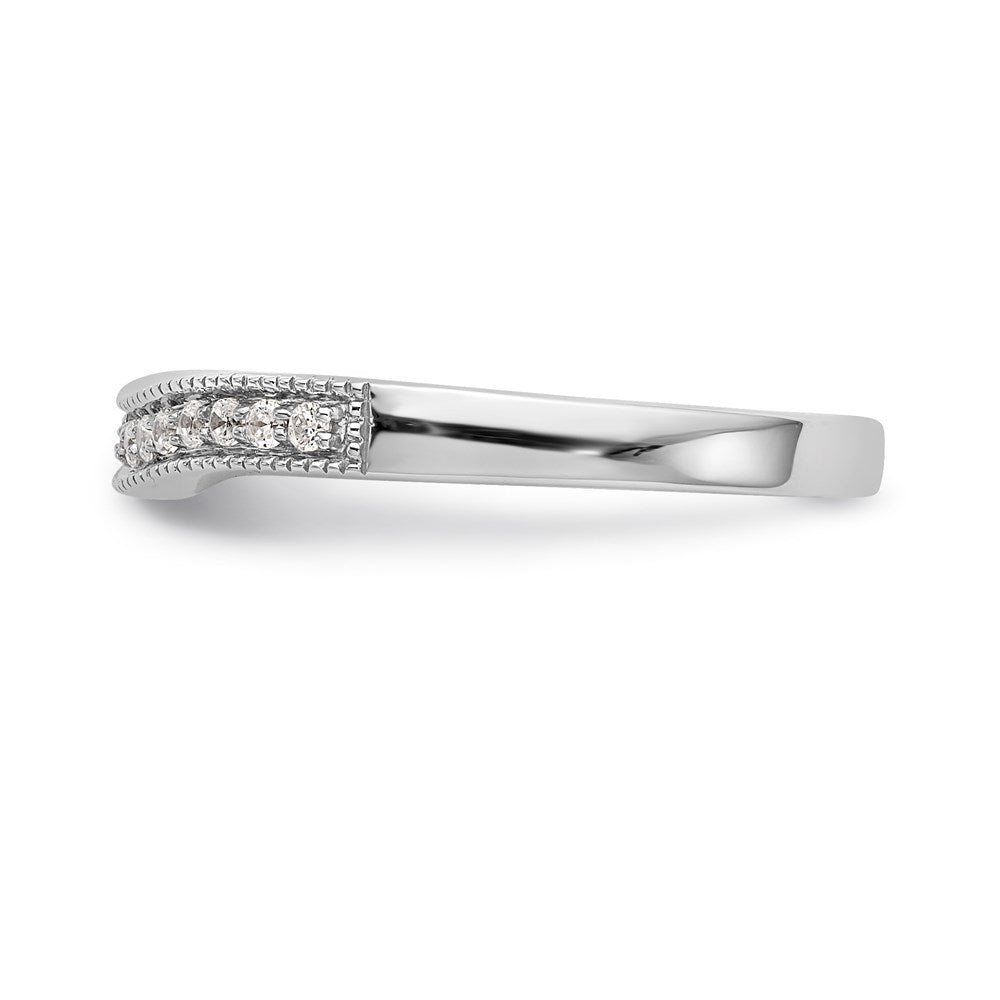 14K White Gold Round Diamond Wedding Band