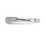 14K White Gold Round Diamond Wedding Band