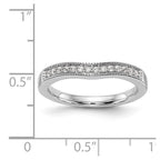 14K White Gold Round Diamond Wedding Band