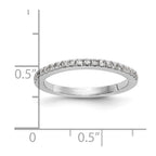 14K White Gold Diamond Wedding Band