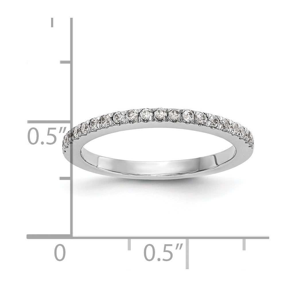 14K White Gold Diamond Wedding Band