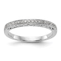 14K White Gold Diamond Wedding Band