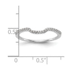 14K White Gold 1/8 carat Diamond Contoured Complete Wedding Band