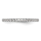 14K White Gold 1/4 carat Diamond Complete Wedding Band
