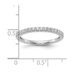 14K White Gold 1/4 carat Diamond Complete Wedding Band
