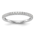 14K White Gold 1/4 carat Diamond Complete Wedding Band