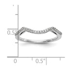 14K White Gold 1/8 carat Diamond Contoured Complete Wedding Band