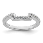 14K White Gold 1/6 carat Diamond Contoured Complete Wedding Band