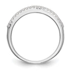 14K White Gold 1/6 carat Diamond Complete Wedding Band