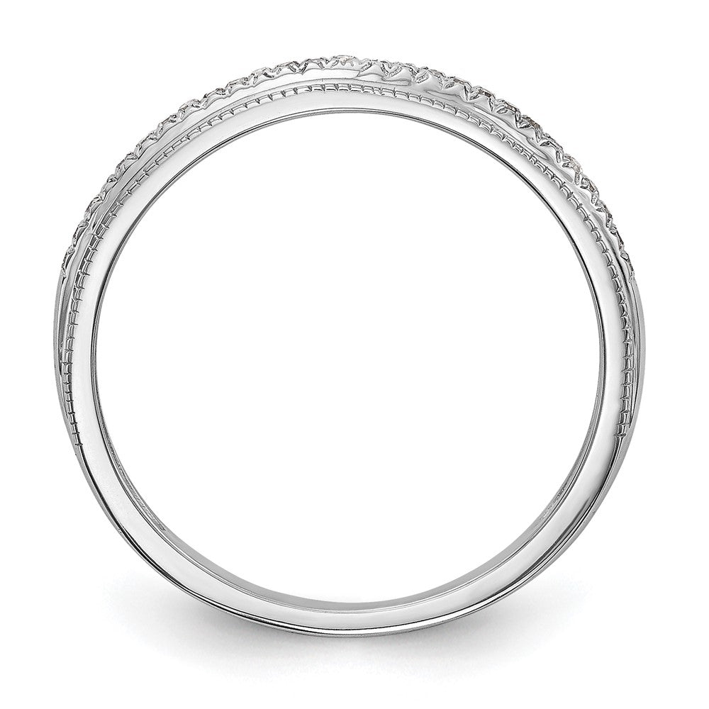 14K White Gold 1/15 carat Diamond Complete Wedding Band