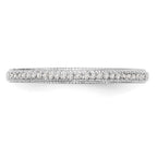 14K White Gold 1/15 carat Diamond Complete Wedding Band