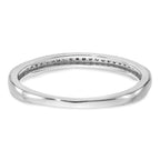 14K White Gold 1/15 carat Diamond Complete Wedding Band