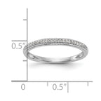 14K White Gold 1/15 carat Diamond Complete Wedding Band