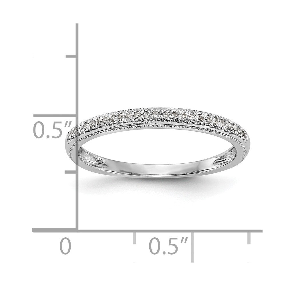 14K White Gold 1/15 carat Diamond Complete Wedding Band