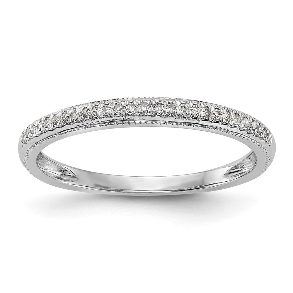 14K White Gold 1/15 carat Diamond Complete Wedding Band