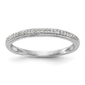 14K White Gold 1/15 carat Diamond Complete Wedding Band