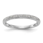 14K White Gold 1/15 carat Diamond Complete Wedding Band
