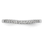 14k White Gold 1/8 carat Diamond Complete Wedding Band