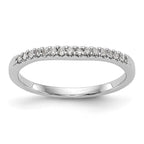 14k White Gold 1/8 carat Diamond Complete Wedding Band