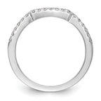 14K White Gold Diamond Wedding Band
