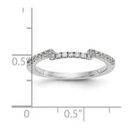 14K White Gold Diamond Wedding Band