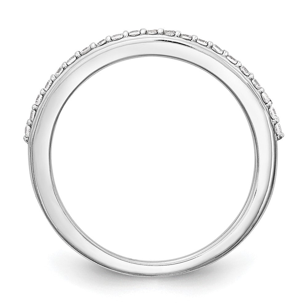 14K White Gold Diamond Wedding Band