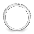 14K White Gold 1/4 carat Diamond Complete Wedding Band