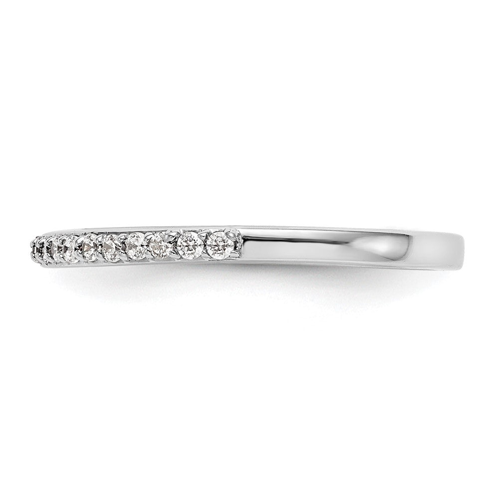 14K White Gold Diamond Wedding Band
