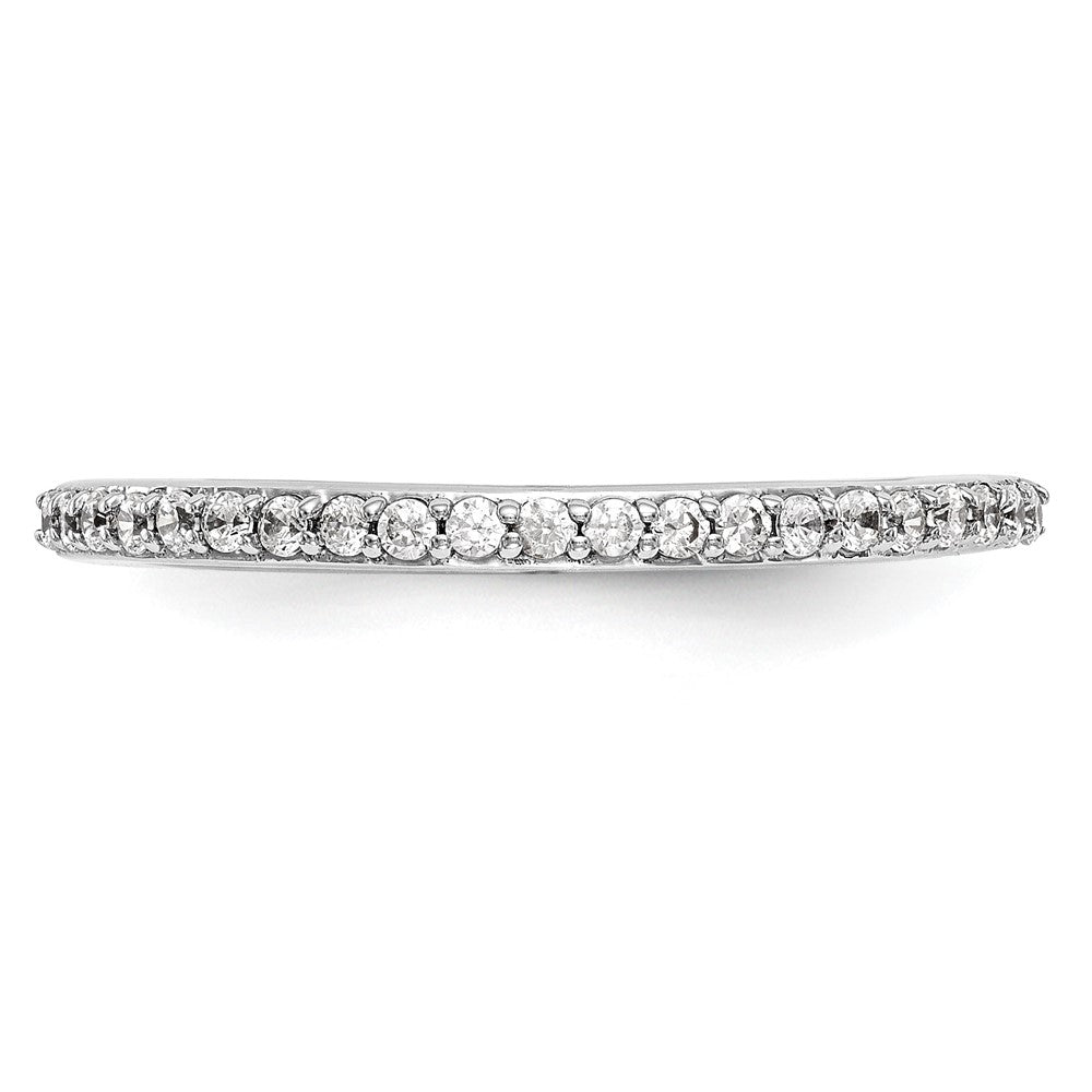 14K White Gold Diamond Wedding Band