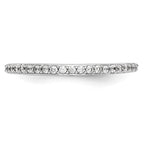 14K White Gold 1/4 carat Diamond Complete Wedding Band
