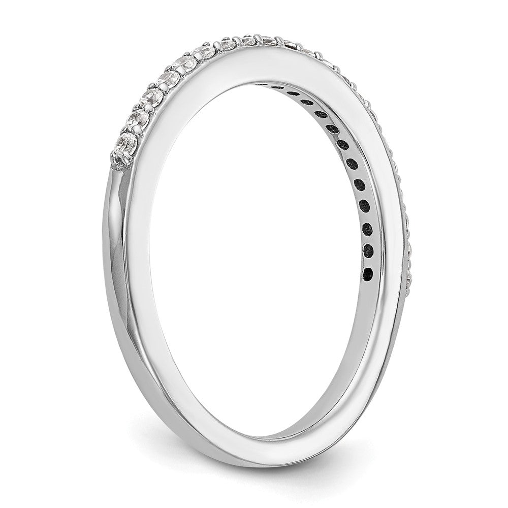14K White Gold Diamond Wedding Band