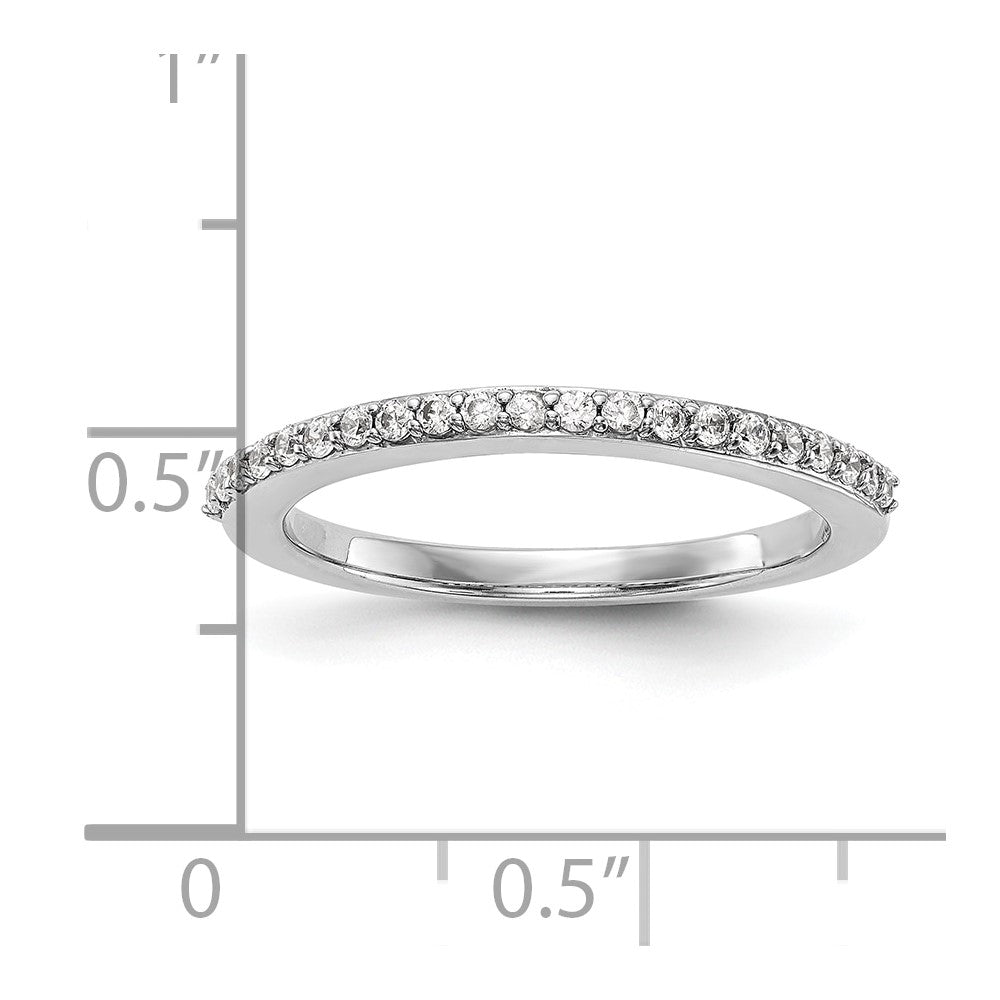 14K White Gold 1/4 carat Diamond Complete Wedding Band