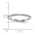 14K White Gold 1/4 carat Diamond Complete Wedding Band