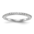 14K White Gold Diamond Wedding Band