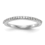 14K White Gold Diamond Wedding Band