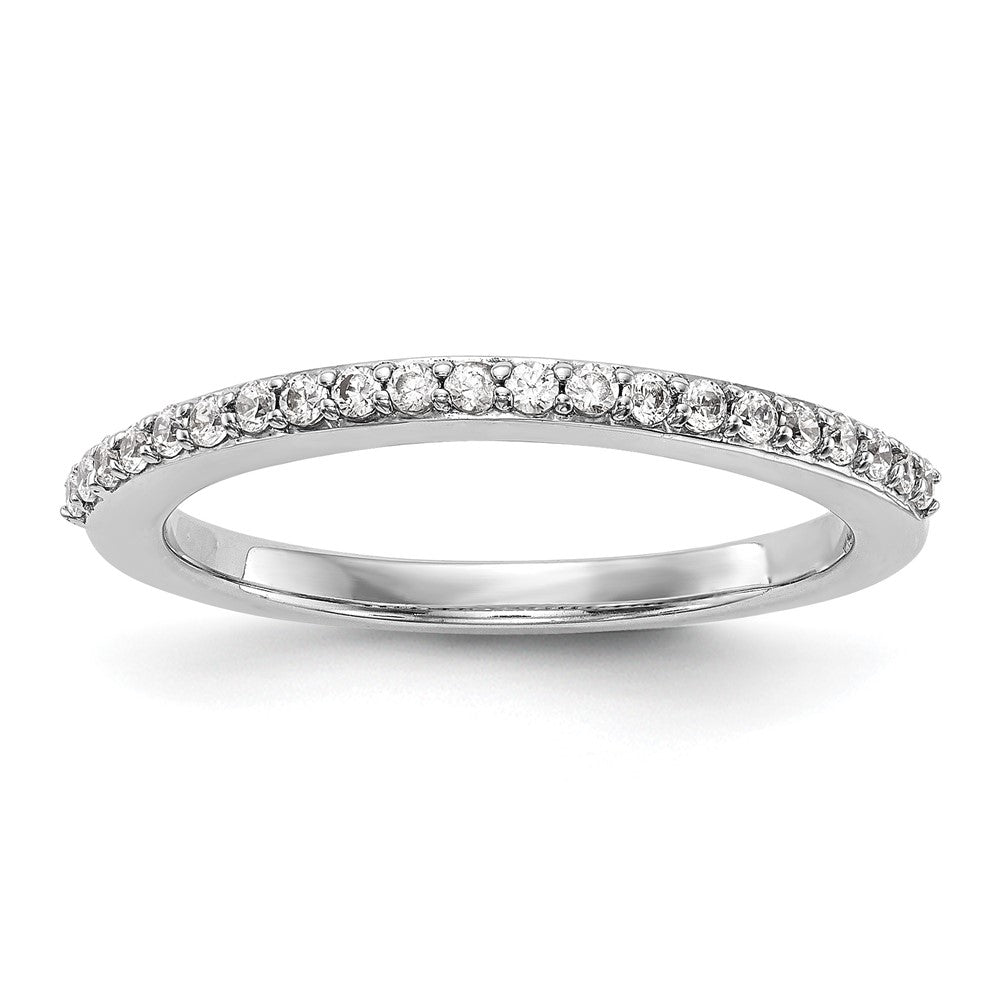 14K White Gold 1/4 carat Diamond Complete Wedding Band