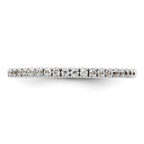 14K White Gold 1/5 carat Complete Diamond Wedding Band