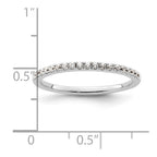 14K White Gold 1/5 carat Complete Diamond Wedding Band