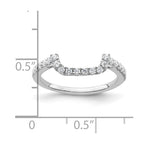 14K White Gold 1/3 carat Diamond Contoured Complete Wedding Band