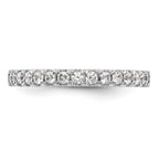 14K White Gold 3/8 carat Diamond Complete Wedding Band